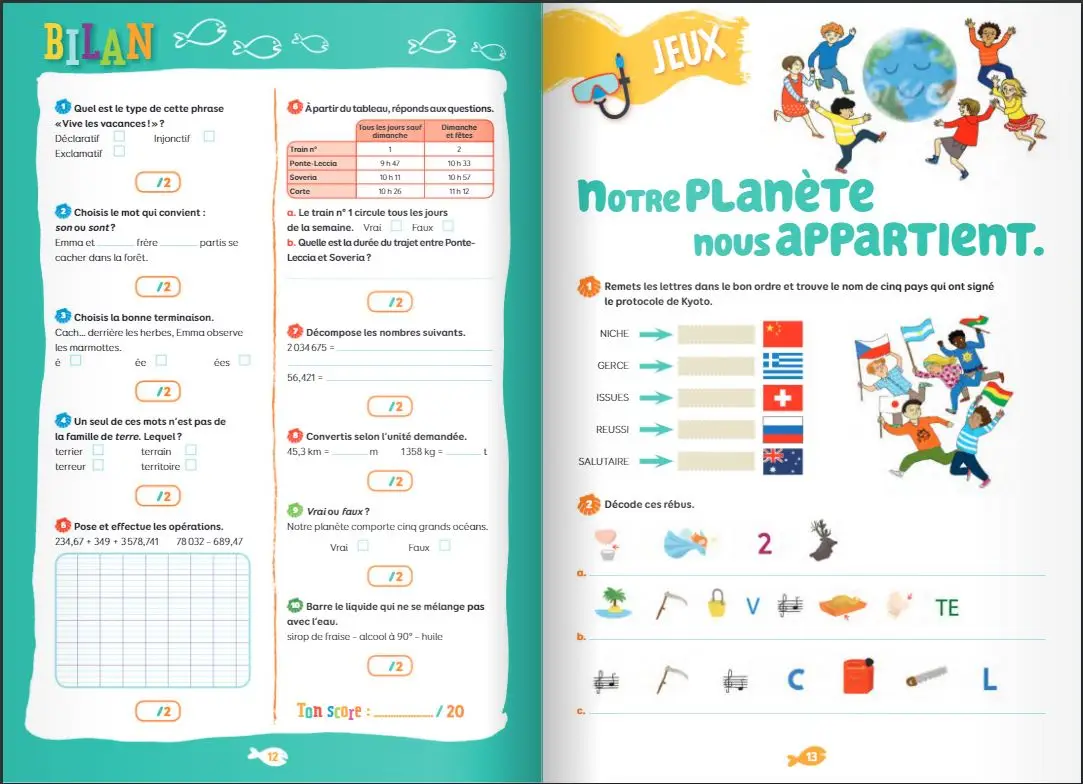 Cahier de vacances 2026 du CM2 vers la 6e (10-11 ans) - Révisions complètes Toutes les matières - corrigés détachables - Nathan vacances - Cahier de vacances - 9782091932606 - page-interieure5