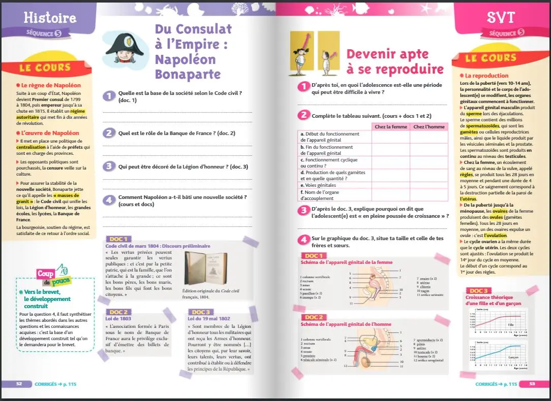Cahier de Vacances 2026 de la 4ème vers la 3ème - Toutes les matières - Nathan Vacances collège - Cahier de vacances - 9782091932637 - page-interieure5