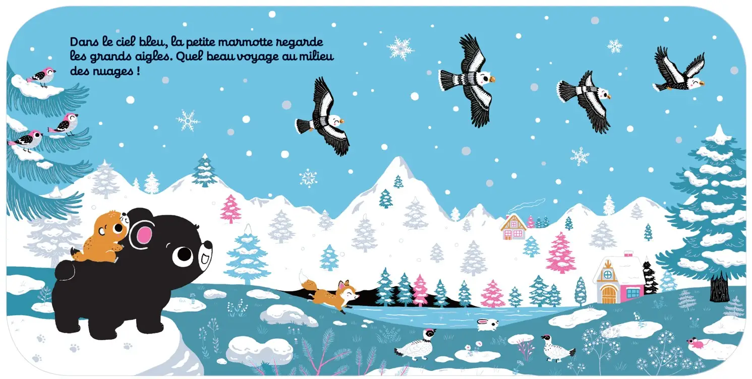 Regarde dans la montagne - Livre d'éveil à toucher pour les bébés, dès 6 mois - Livre d'éveil - 9782092492857 - page-interieure5