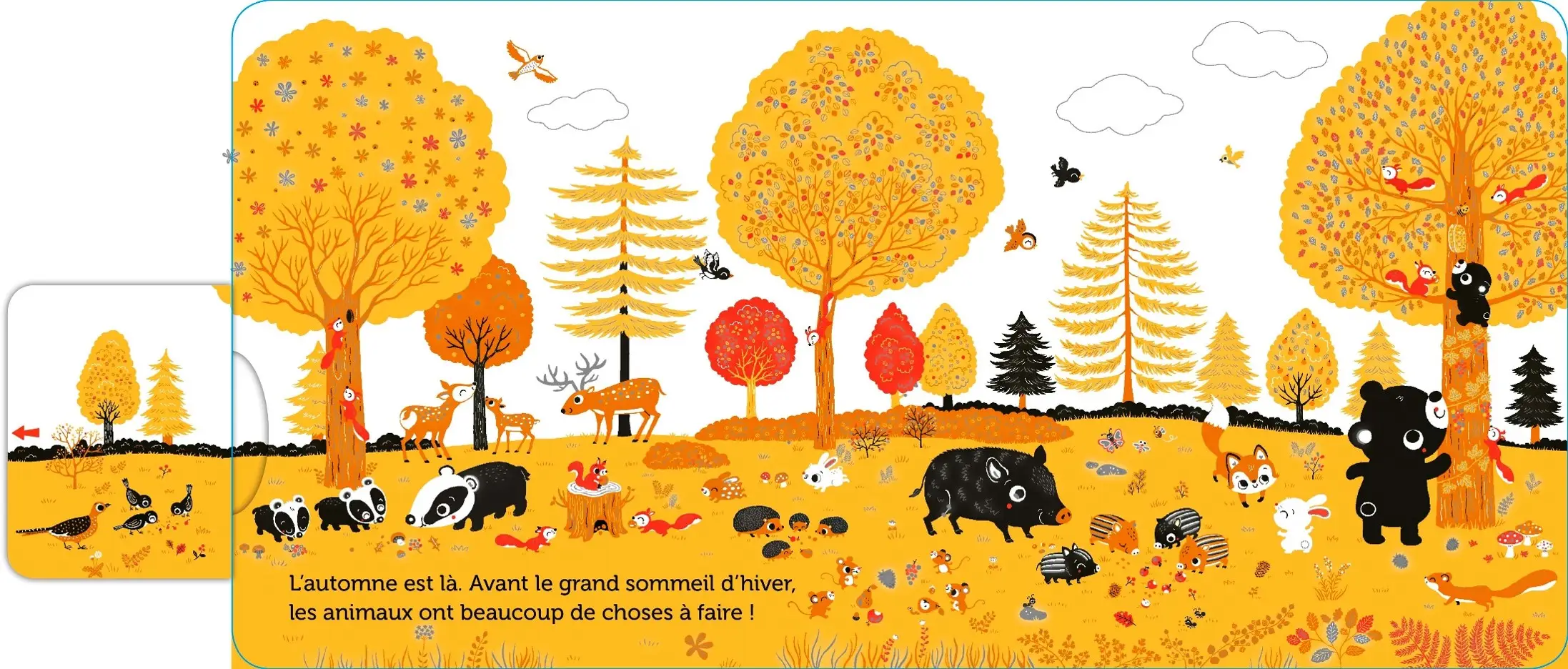 Promenade dans les bois -  livre d'éveil animé, pour les bébés dès 6 mois - Livre d'éveil - 9782092492864 - page intérieure5