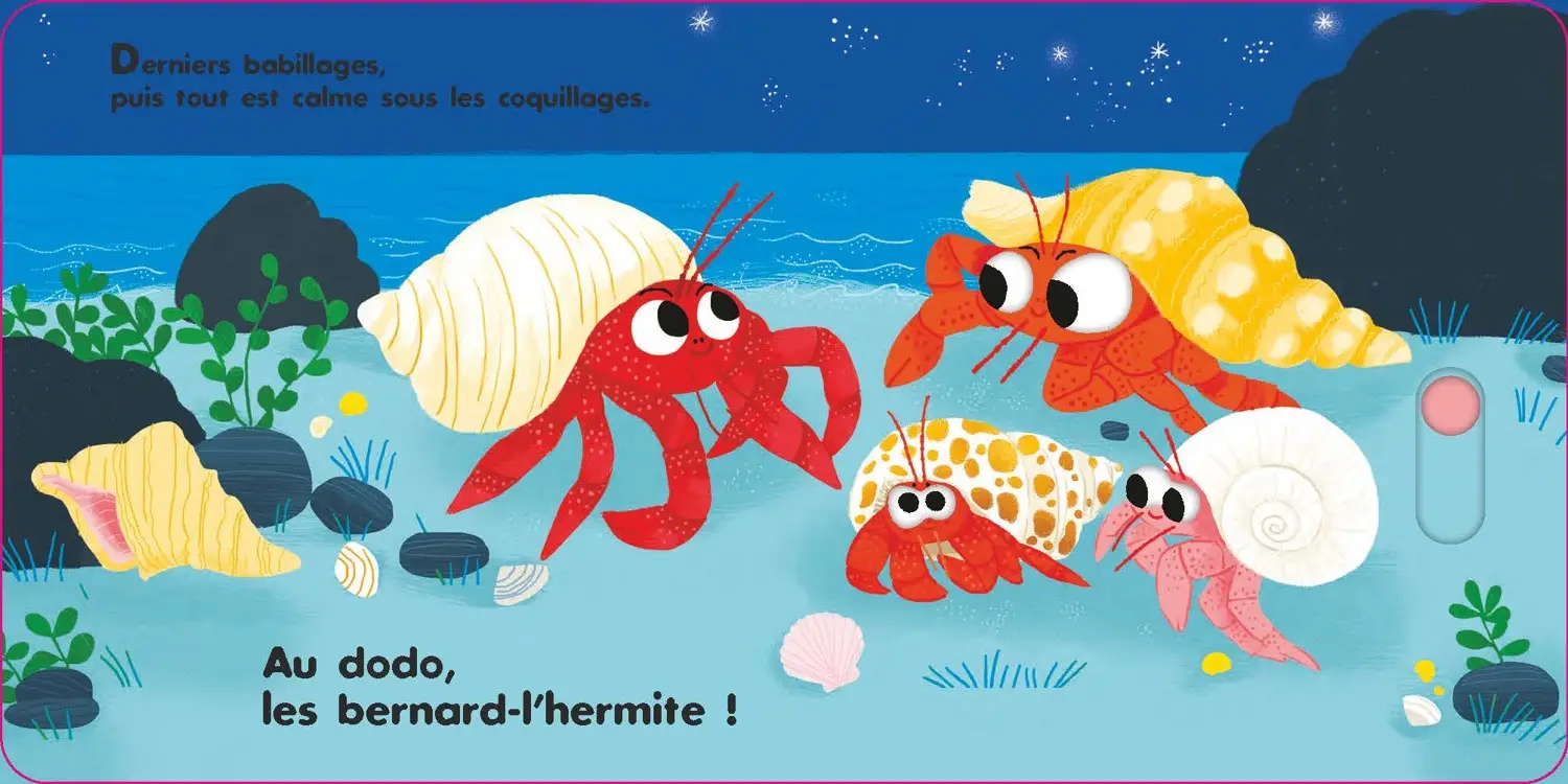 Au dodo - les amis de la mer - Livre animé Dès 6 mois - Pour accompagner le rituel du coucher des bébés - Livre d'éveil - 9782092493816 - page-interieure5