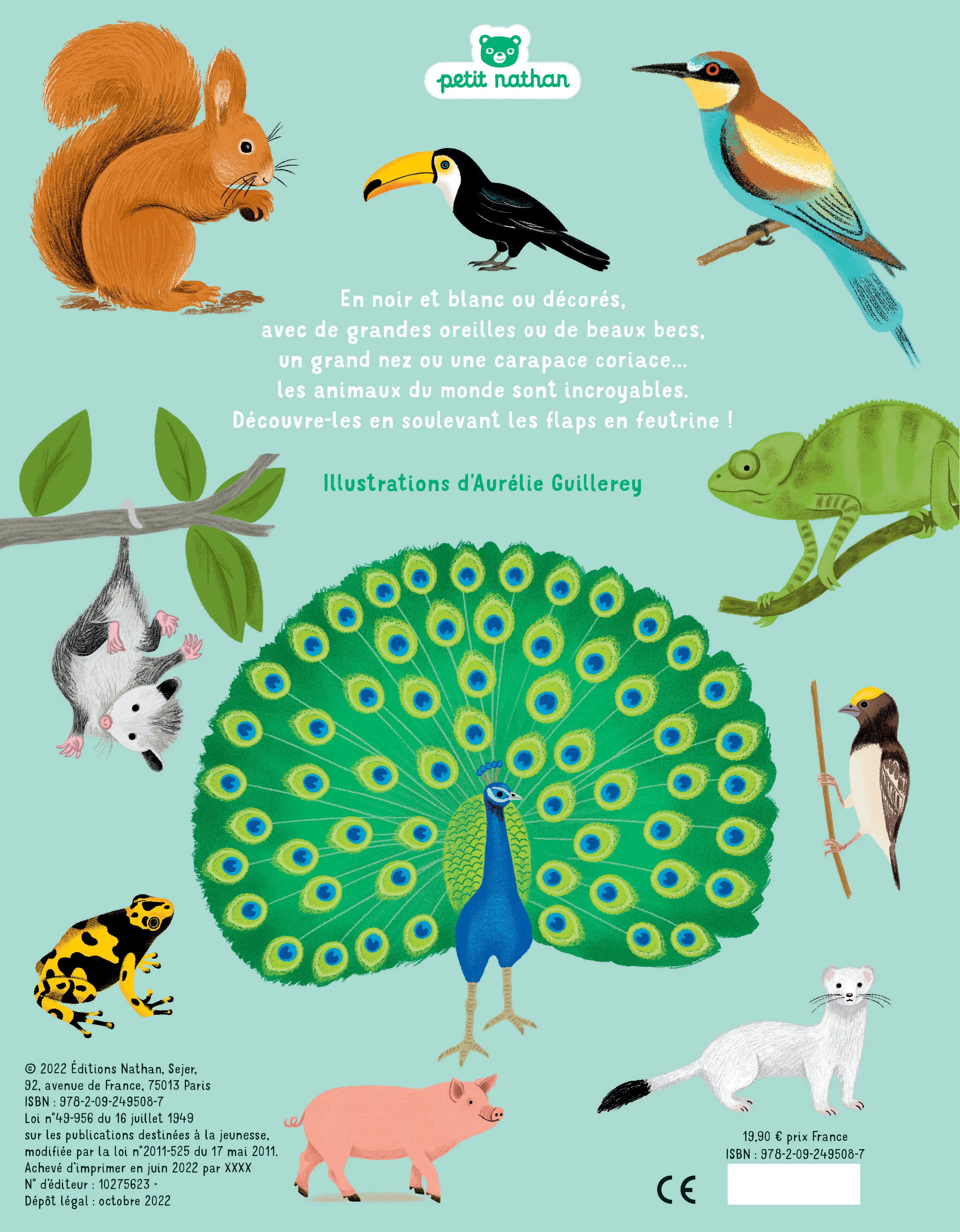 Belles bêtes - un bestiaire extraordinaire avec de grands flaps en feutrine - Dès 6 mois - Livre d'éveil - 9782092495087 - page-interieure5