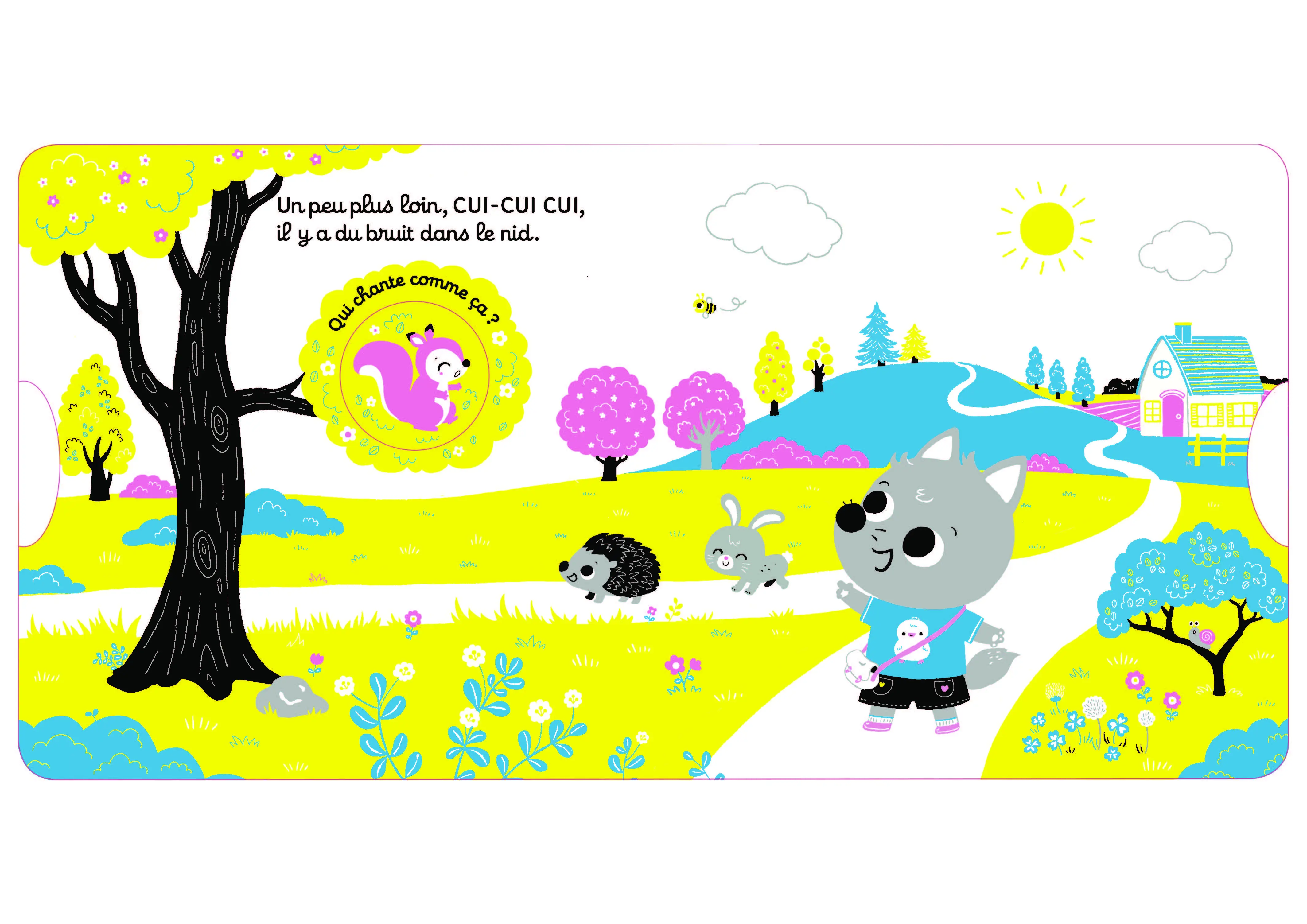 Bébé Loup - Qui fait du bruit - Livre jeu dès 15 mois - Livre d'éveil - 9782092589199 - page-interieure5