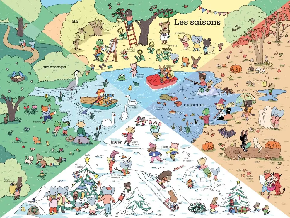 Le grand livre aux 1001 mots - Un grand imagier extraordinaire - Livre bébé à partir d'1 an - Livre d'éveil - 9782095012939 - page-interieure5