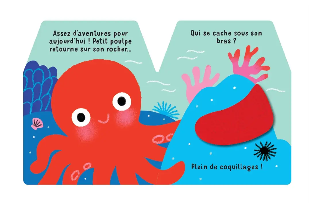 Cache-Cache Petit poulpe - Livre d'éveil - Dès 6 mois - Livre d'éveil - 9782095013318 - page-interieure5
