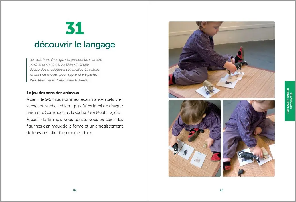 Bébé Montessori - 60 activités pour préparer son univers, l'éveiller et l'aider à faire seul - De la naissance à 15 mois -  - 9782095027858 - page-interieure5