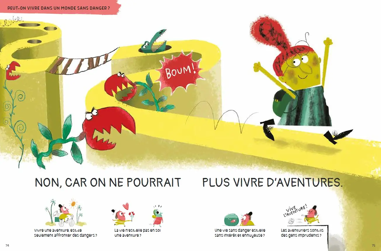 C'est quoi la peur ? - La philosophie au secours des émotions - Philo z'enfants pour les 7-10 ans - Album(s) - 9782095016395 - page-interieure6
