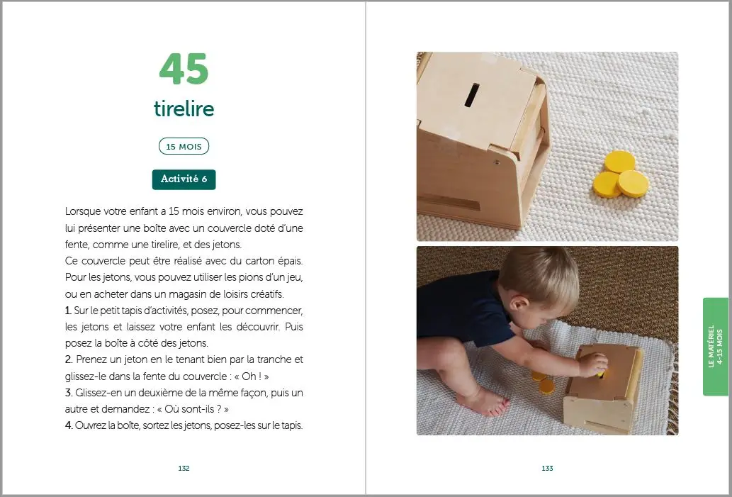 Bébé Montessori - 60 activités pour préparer son univers, l'éveiller et l'aider à faire seul - De la naissance à 15 mois -  - 9782095027858 - page-interieure6