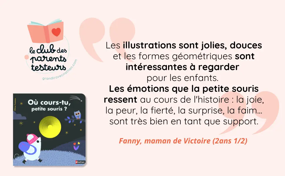  Où cours-tu, petite souris ? - Livre à trous - Dès 2 ans - Livre d'éveil - 9782095002978 - page-interieureAVIS 01