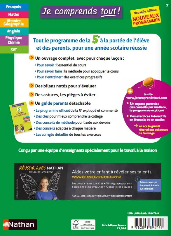 Je comprends tout - 5eme - Réviser toutes les matières pour réussir son année de 5e - Tout-en-un - 9782091894799 - page-interieurePLAT4