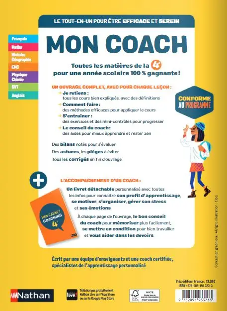 Mon coach 4e - Réviser toutes les matières de la 4e avec l'accompagnement d'un coach pour être efficace et serein - Tout-en-un - 9782091933733 - page-interieurePLAT4