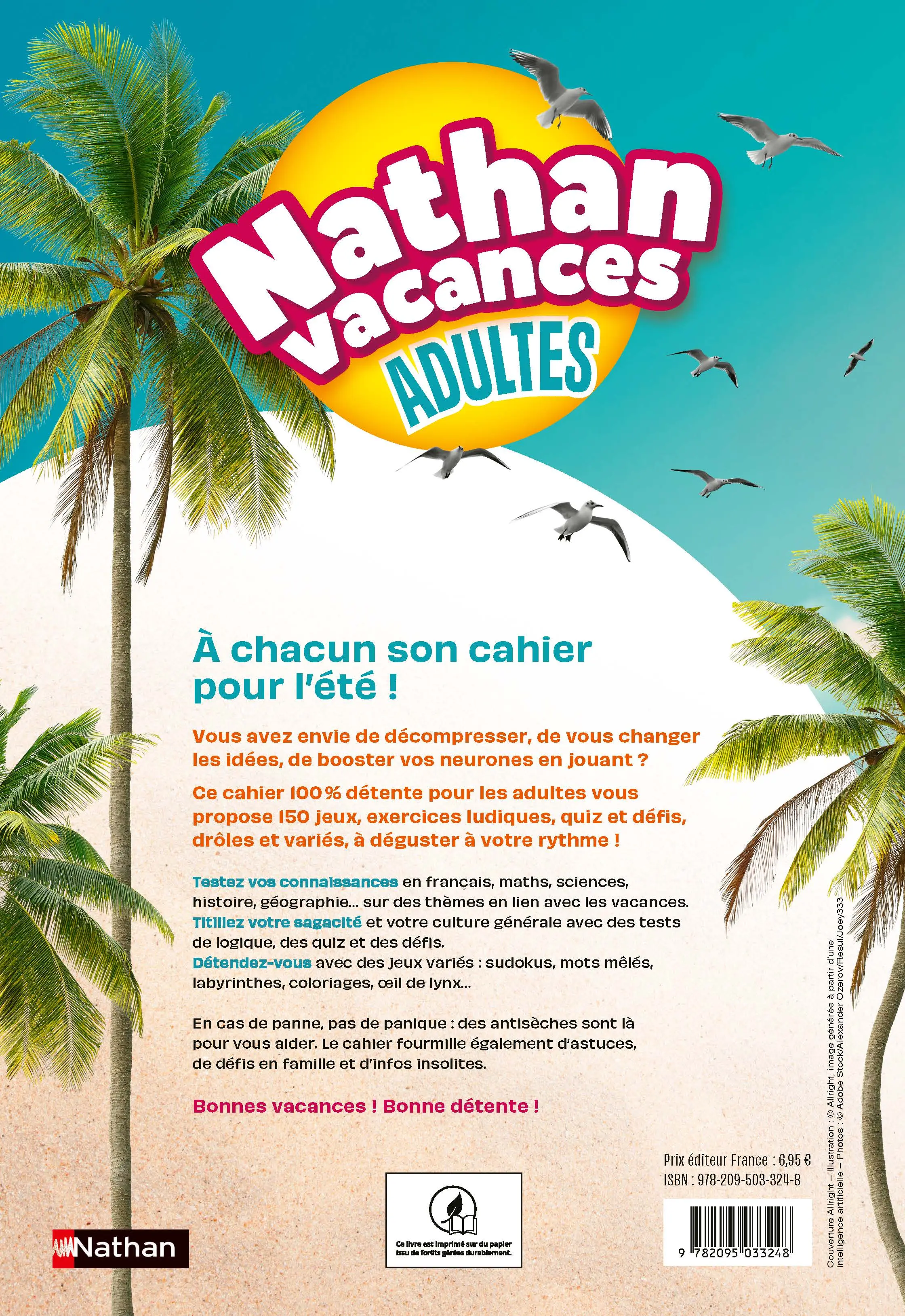 Cahier de vacances adultes 2026 - 150 jeux variés pour des moments 100% détente !   - Cahier de vacances - 9782095033248 - page-interieurePLAT4