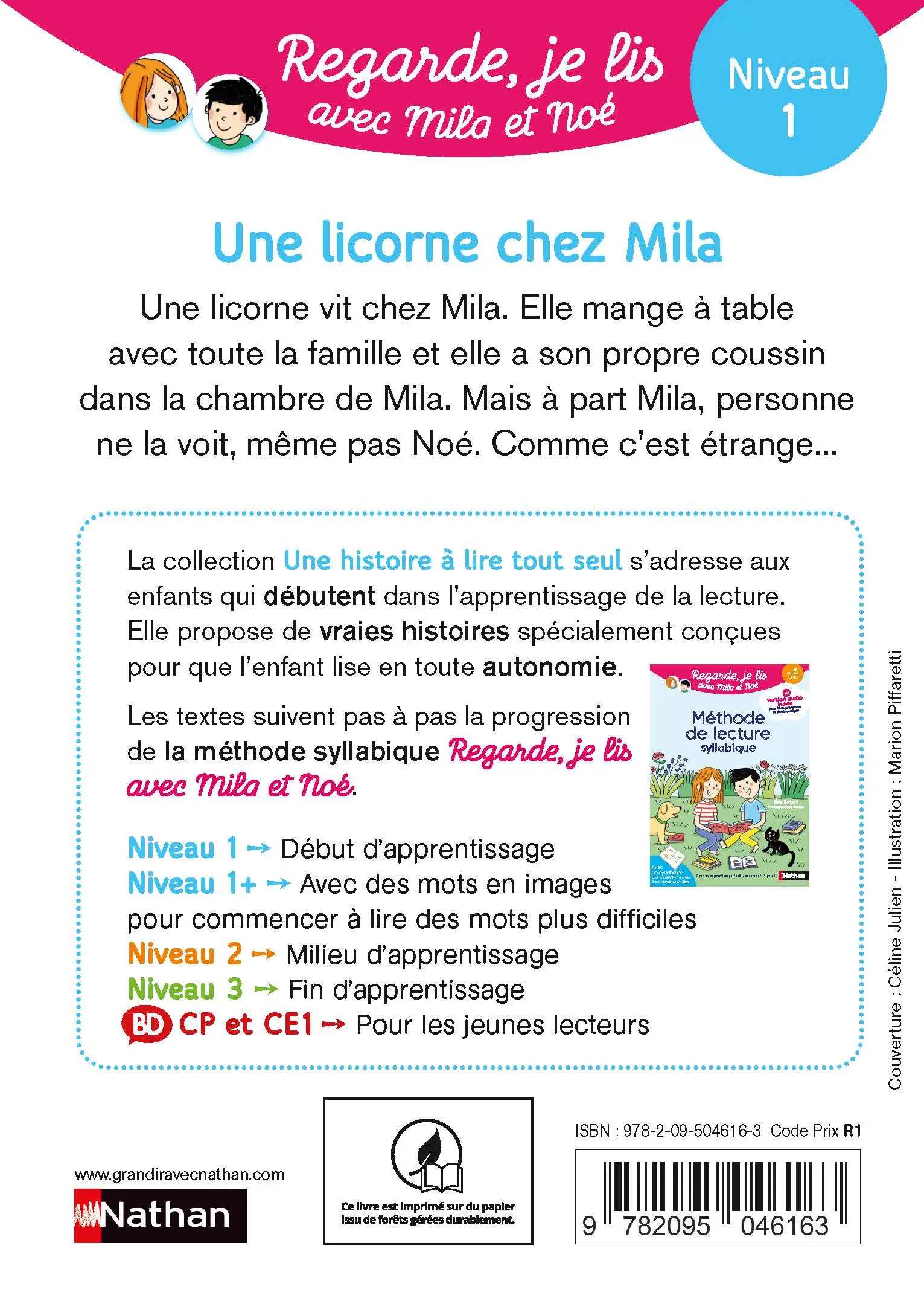 Regarde je lis ! Une licorne chez Mila - Histoire à lire tout seul - dès 5 ans - Roman - 9782095046163 - page-interieurePLAT4