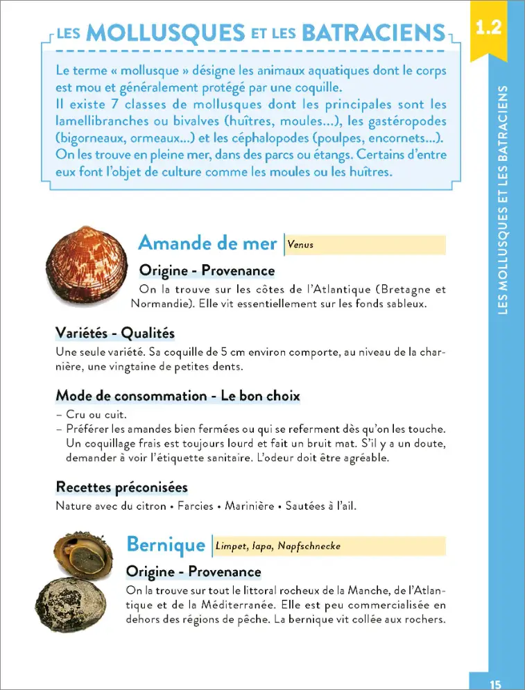 Denrées et boissons - Livre de l'élève - 9782095035099 - Page Les Mollusques et les Batraciens