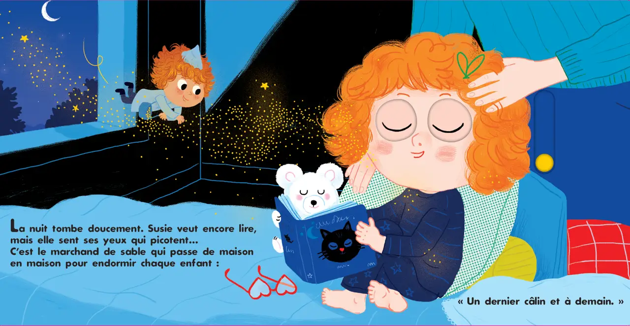 Au Dodo - C'est l'heure du marchand de sable | Livre animé pour enfant - Histoire du soir apaisante dès 6 mois - Livre d'éveil - 9782095044046 - Pages intérieures 01