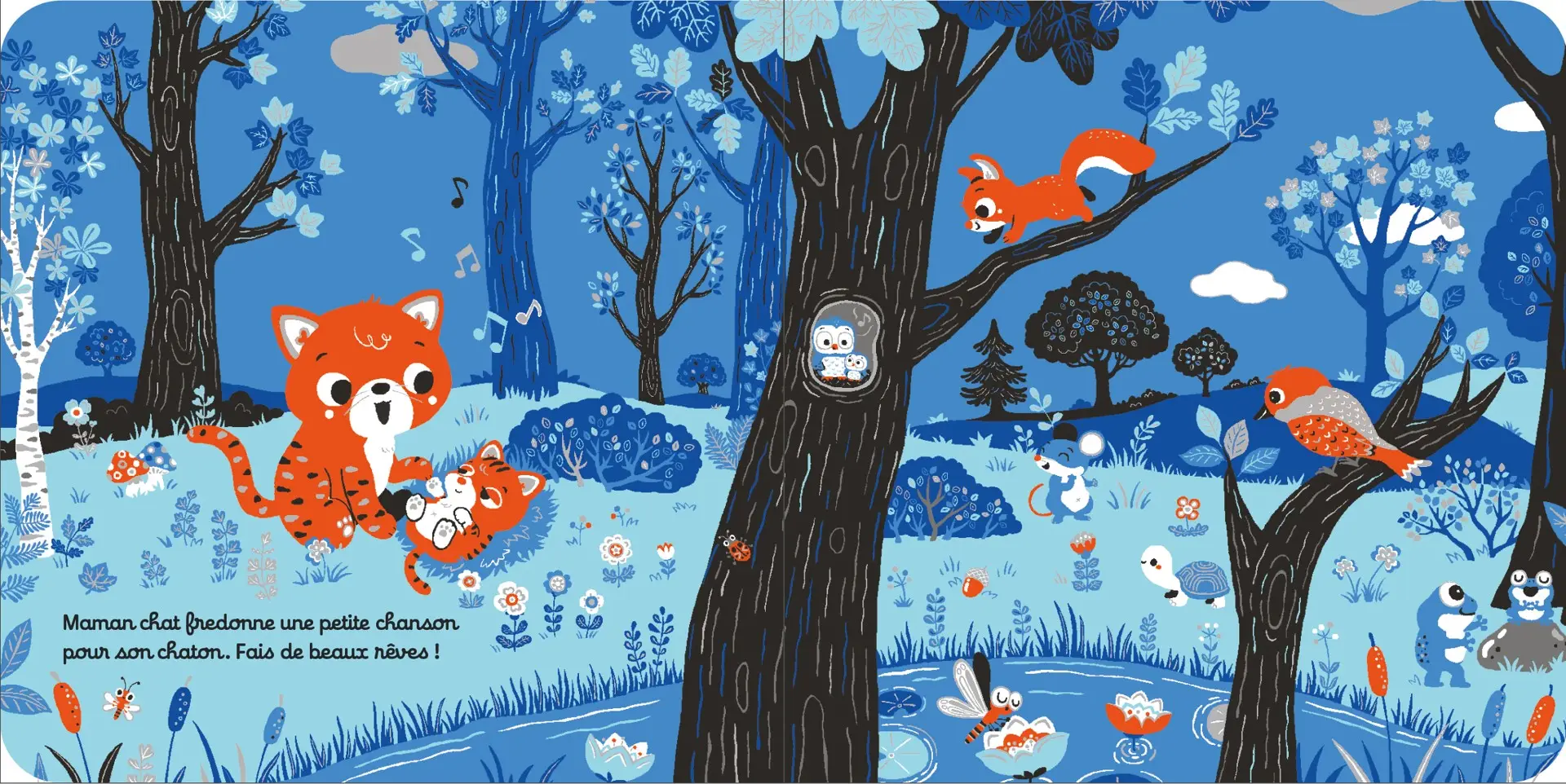 Bonsoir les bébés animaux - une histoire tendre pour bébé dès 6 mois  - Livre d'éveil - 9782095044510 - Pages intérieures 01