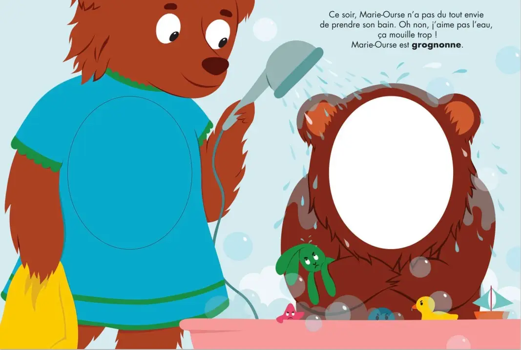 Marie-Ourse n'en fait qu'à sa tête ! - Un album qui fait participer l'enfant - dès 2 ans - Livre d'éveil - 9782095044558 - Pages intérieures 01