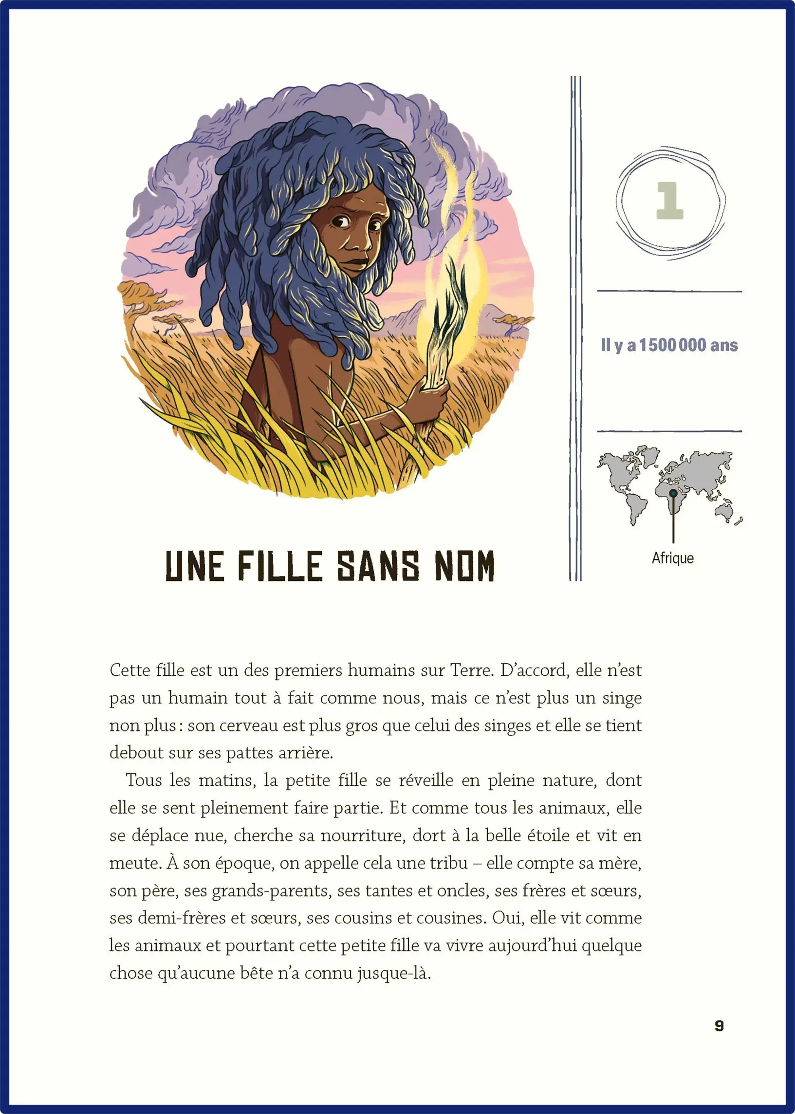 L'histoire de l'humanité racontée par des enfants - De la Préhistoire au XXe siècle - Documentaire illustré dès 8 ans - Livre documentaire - 9782095047894 - Pages intérieures 01