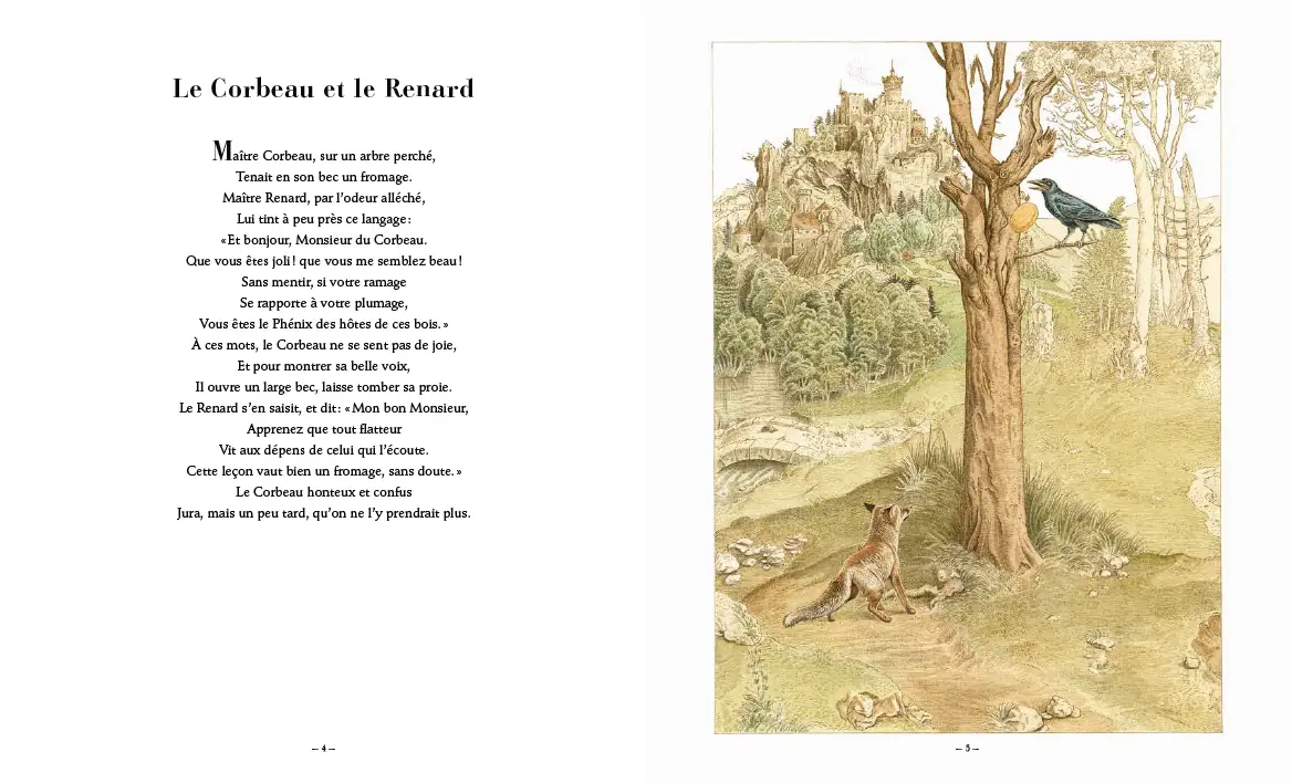 Les fables de la Fontaine - Classique de la littérature pour enfants dès 7 ans - Édition collector illustrée - Album(s) - 9782095051471 - Pages intérieures 01