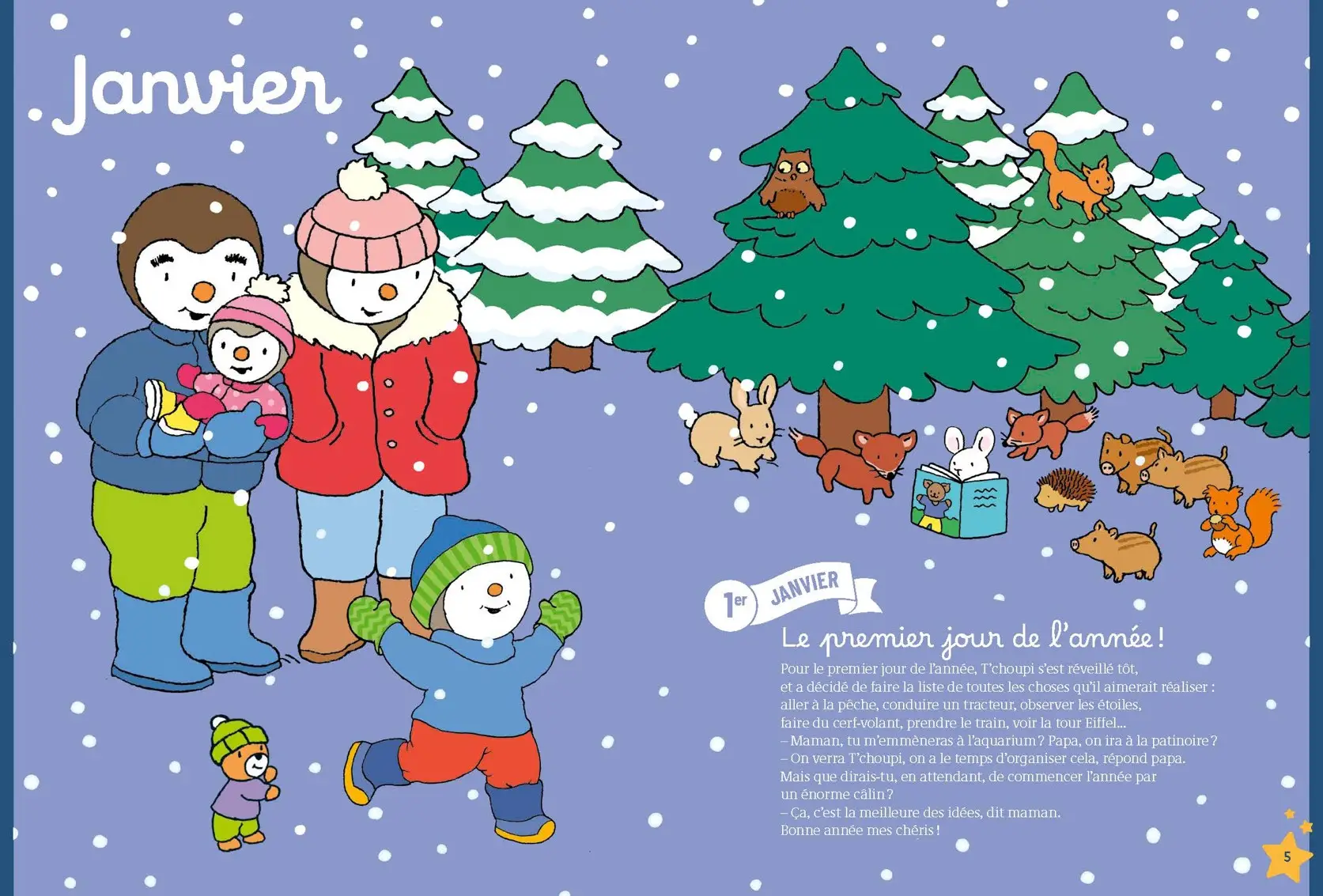  T'CHOUPI - 365 HISTOIRES DU SOIR - Recueil complet d'histoires courtes pour un rituel du coucher apaisant - Dès 1 an - Album(s) - 9782095052881 - Pages intérieures 01