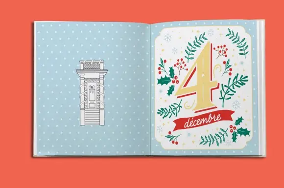 Coloriages de l'avent - Noël Magique autour du monde - 25 illustrations soigneusement scellées à découvrir jour après jour  - Adultes - Cahier d'activités - 9782095054571 - Pages intérieures 01