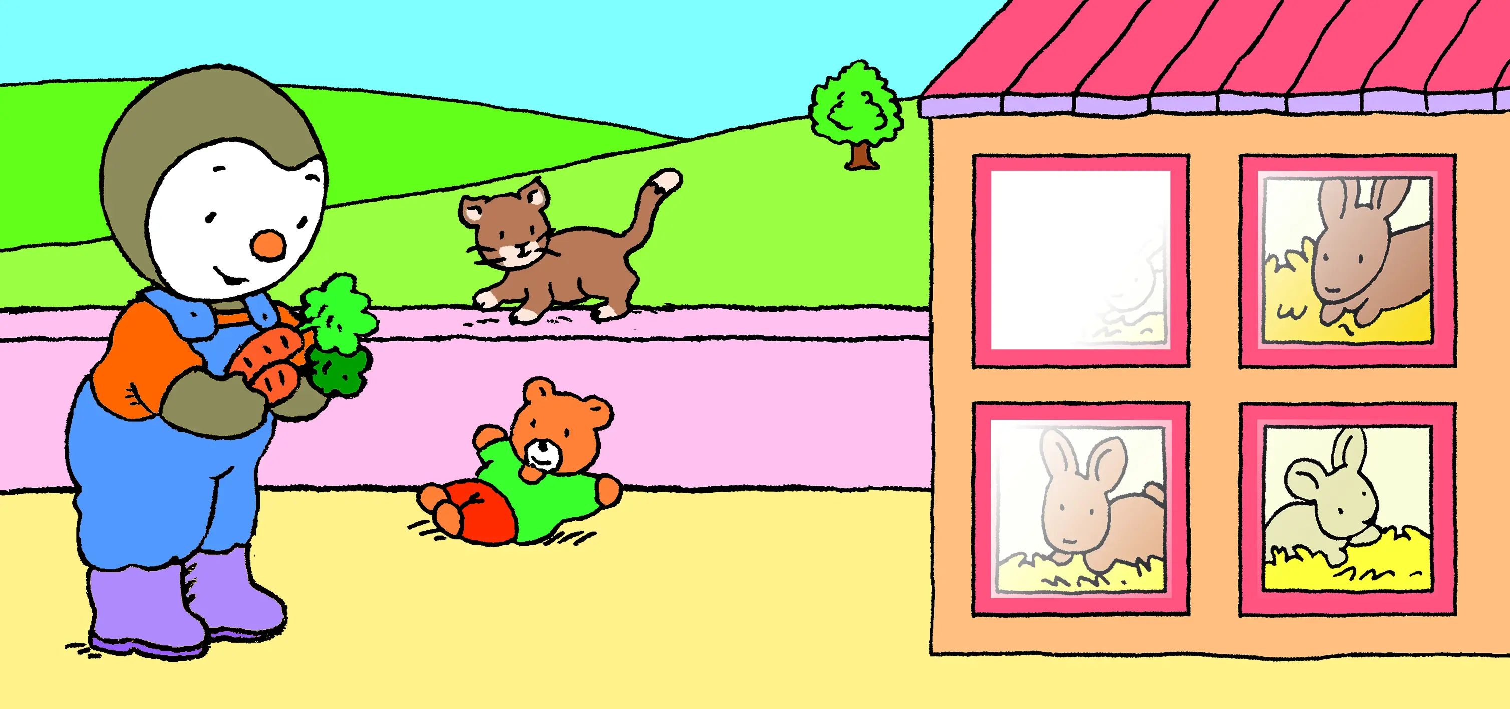 T'choupi surprises à la ferme - Dès 1 an - Livre d'éveil - 9782092590232 - pages intérieures 02