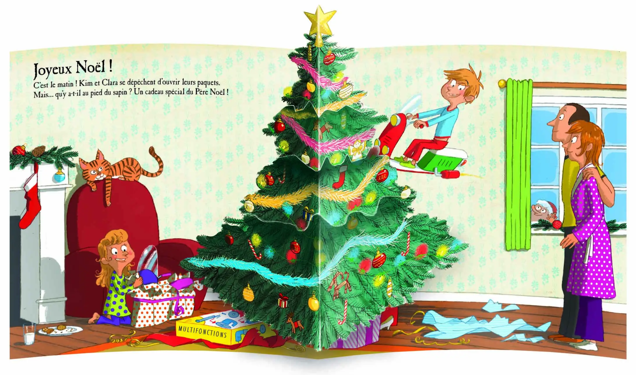Livre Pop-up - La fabuleuse aventure du Père Noël - Kididoc Dès 4 ans - Livre documentaire - 9782095000615 - Pages intérieures 02
