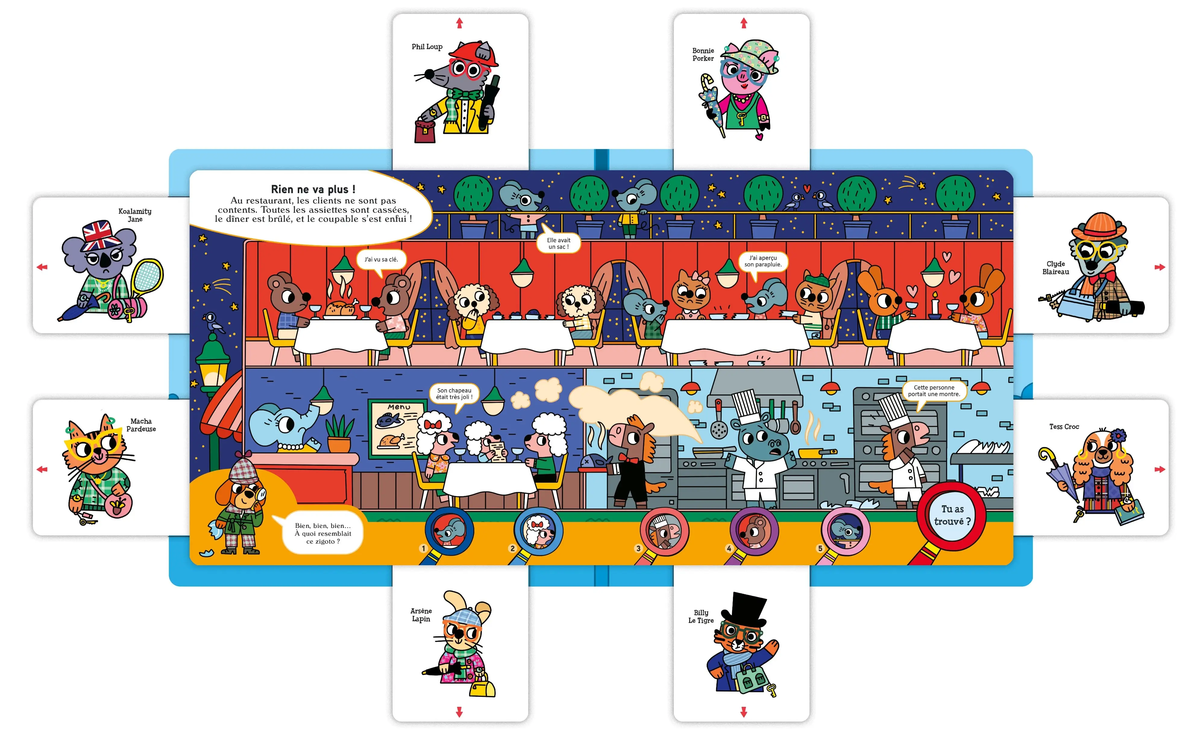 Élémentaire mon cher Wouafson ! Enquêtes à Londres - Livre d'enquêtes interactif - Jeu de déduction pour enfants dès 4 ans - 8 mystères à résoudre - Album(s) - 9782095043261 - Pages intérieures 02
