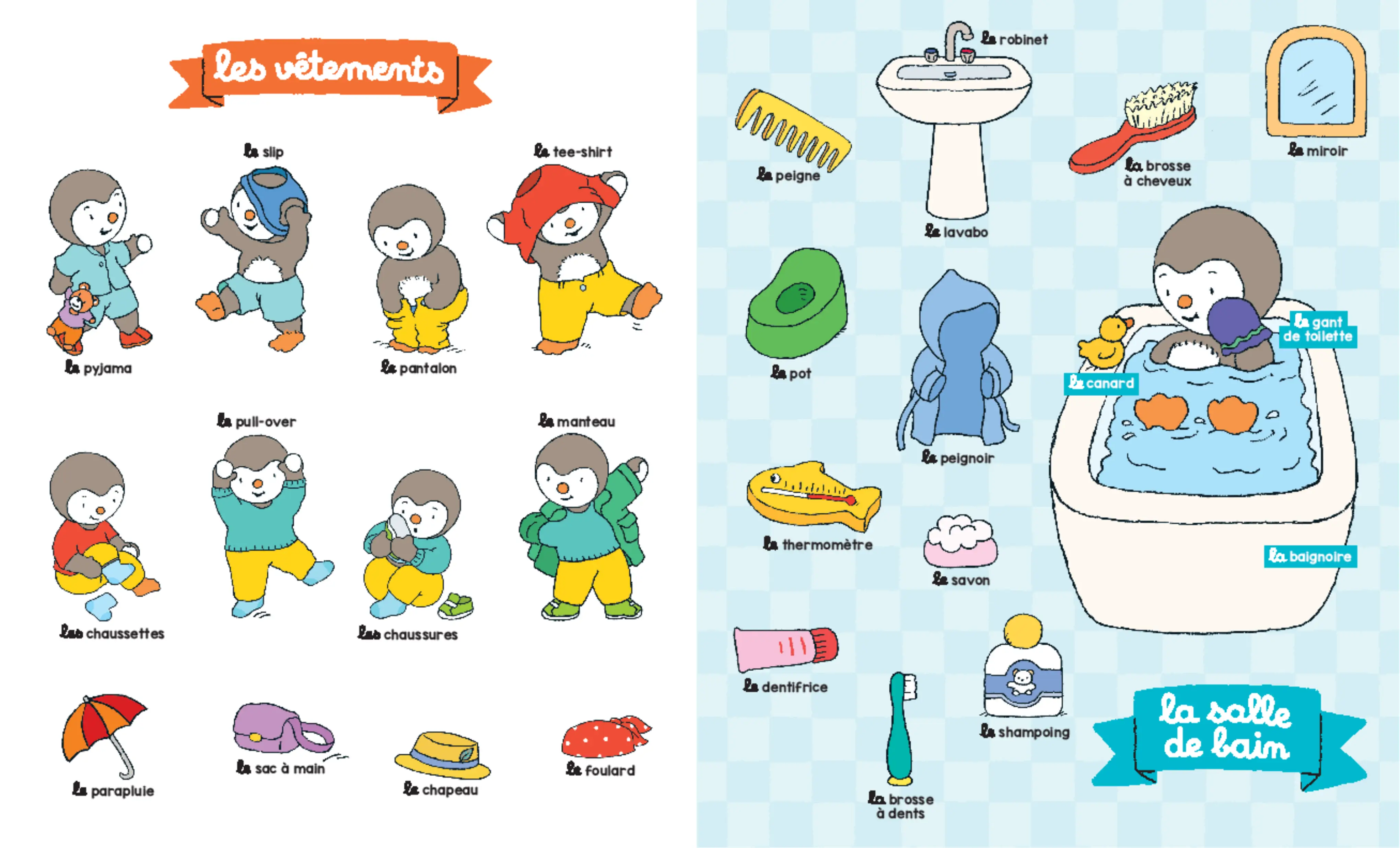 T'choupi - Mes 500 premiers mots | Grand imagier pour l'apprentissage du vocabulaire - Dès 1 an - Album(s) - 9782095044138 - Pages intérieures 02