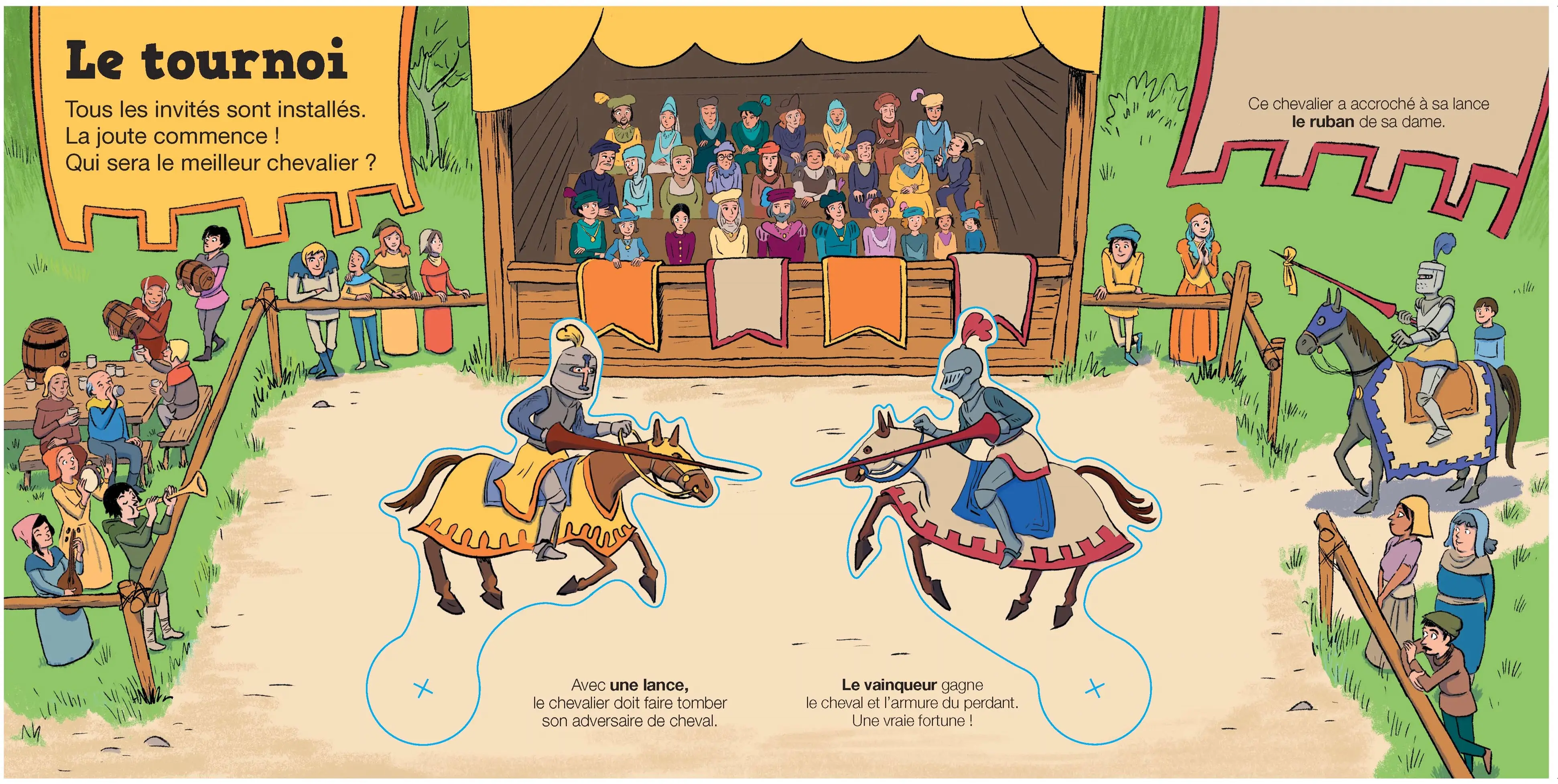 Kididoc : Les Châteaux forts - Livre documentaire animé - Découverte du Moyen Âge pour enfants dès 5 ans - Livre documentaire - 9782095045555 - Pages intérieures 02