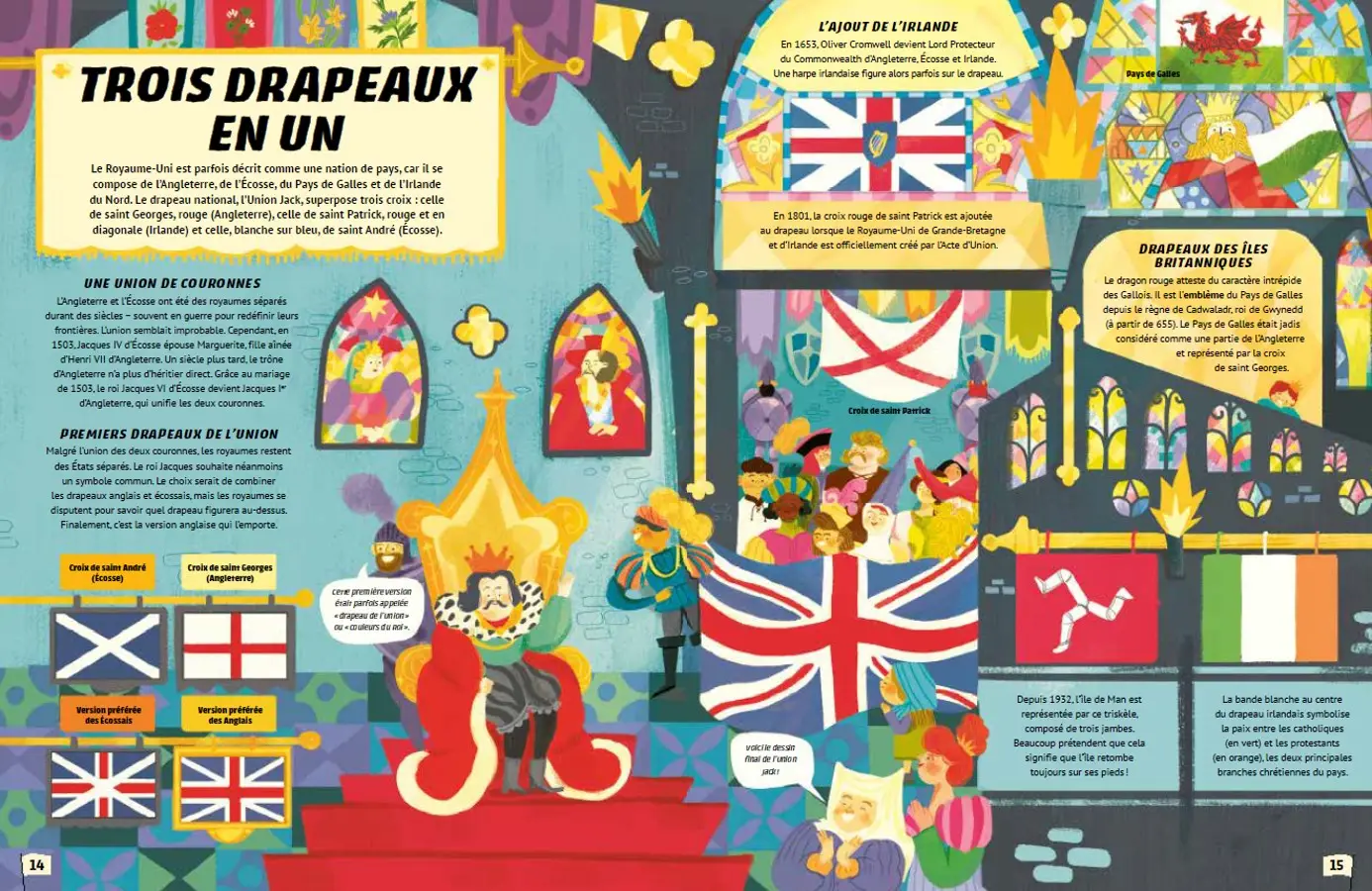 Drapeaux - La grande aventure des pays du monde - documentaire dès 7 ans - Livre documentaire - 9782095047344 - Pages intérieures 02