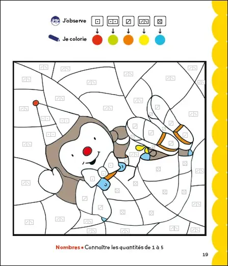 T'choupi Lettres et nombres MS - Coloriages malins - 4-5 ans - Moyenne section - Cahier d'activités - 9782095049706 - Pages intérieures 02