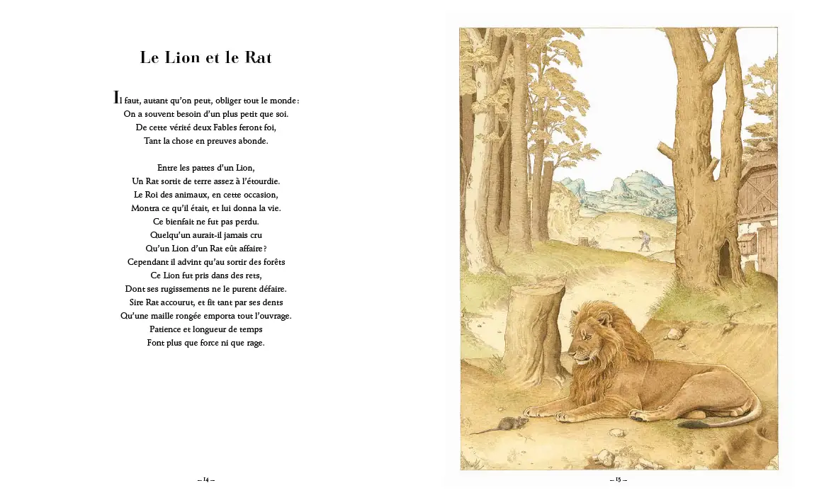 Les fables de la Fontaine - Classique de la littérature pour enfants dès 7 ans - Édition collector illustrée - Album(s) - 9782095051471 - Pages intérieures 02