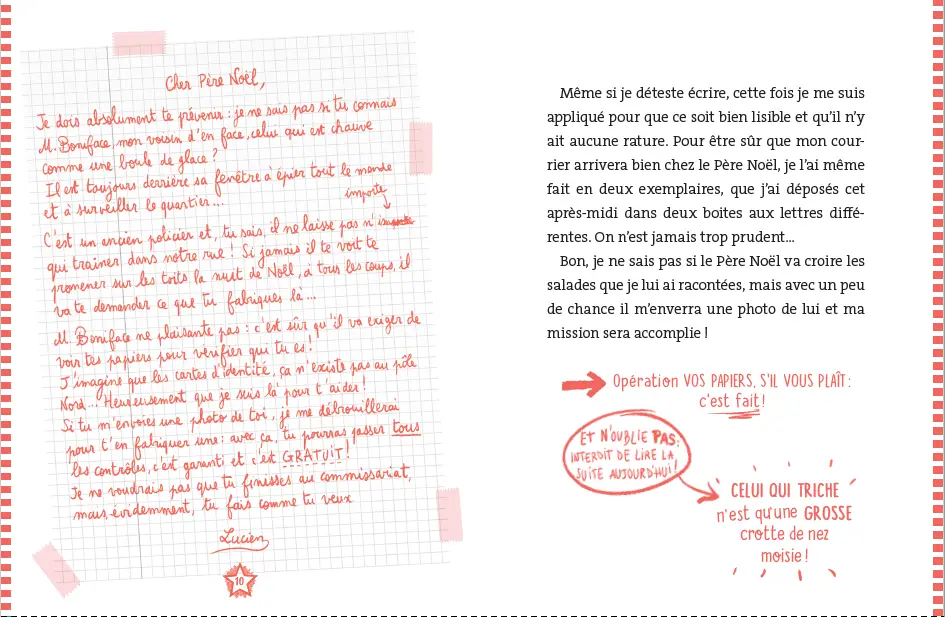 24 moyens pour enfin voir le père Noël (ou pas !) - Roman de l'avent hilarant à partir de 7 ans - Avec poster de l'avent et stickers - Roman - 9782095053550 - Pages intérieures 02