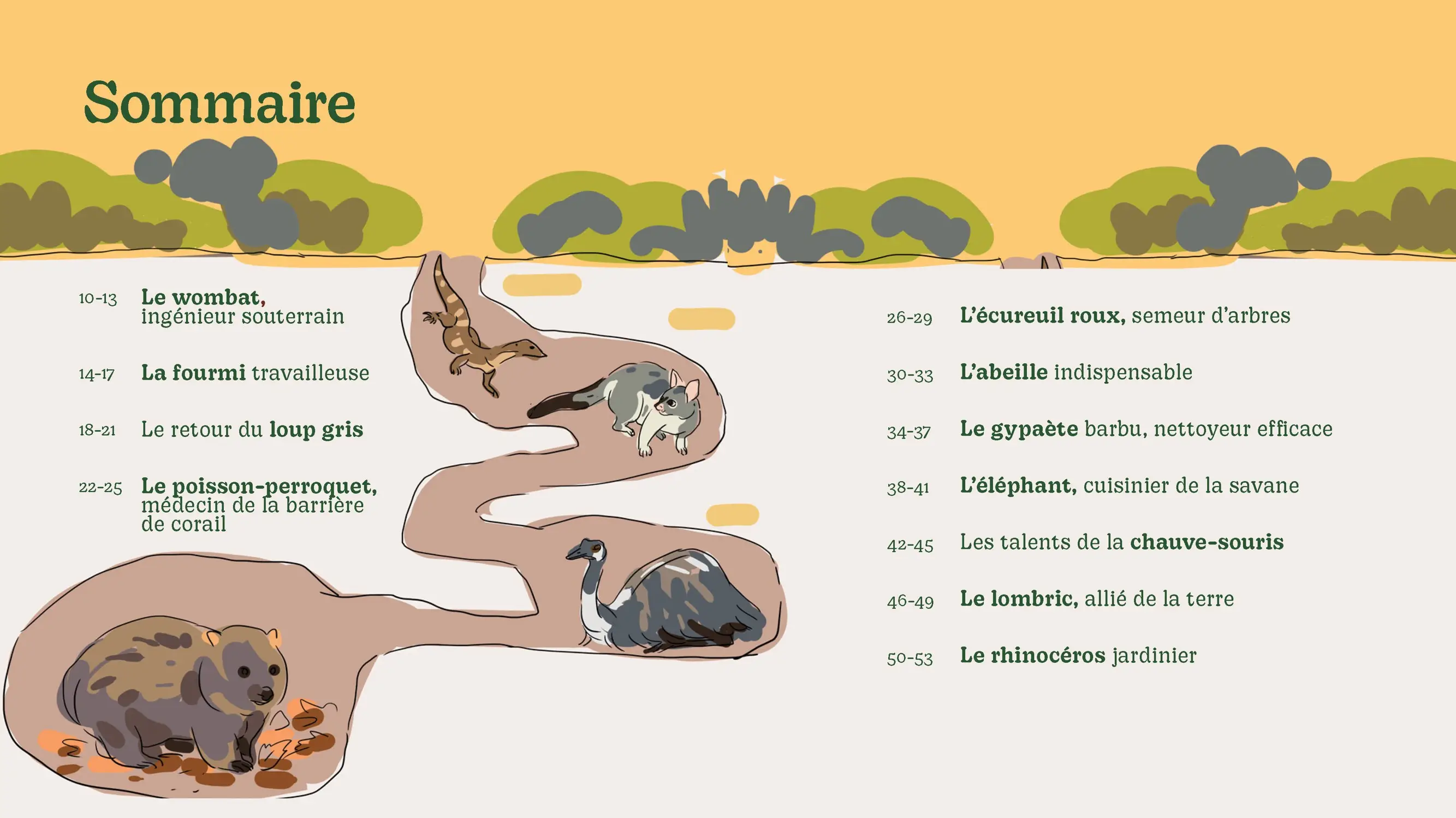Nos héros les animaux - documentaire et découverte de la nature dès 7 ans - Livre documentaire - 9782095043025 - Pages intérieures 03