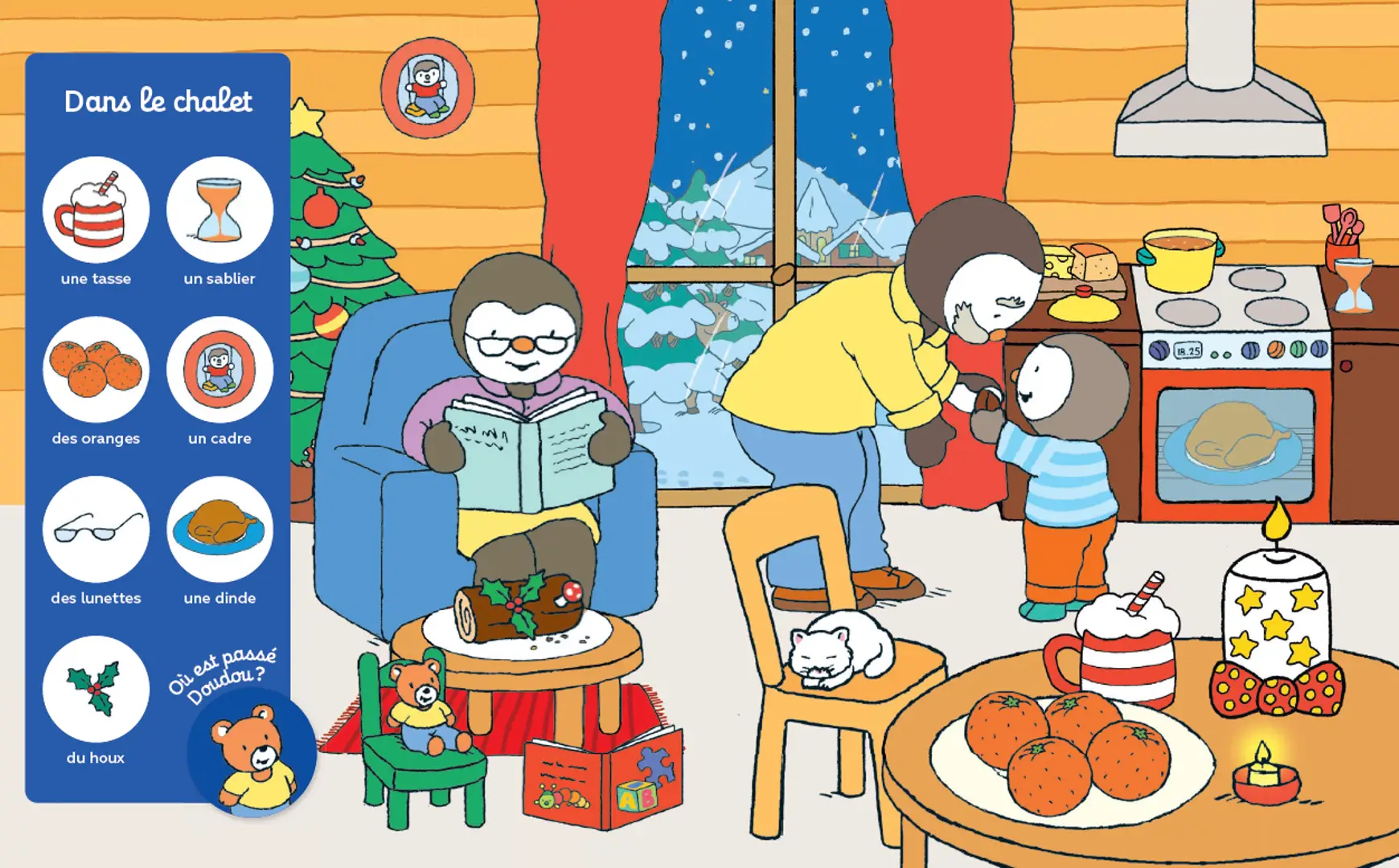T'choupi Cherche et trouve Noël - un grand jeu d'observation pour enfant, dès 2 ans - Livre d'éveil - 9782095043148 - Pages intérieures 03