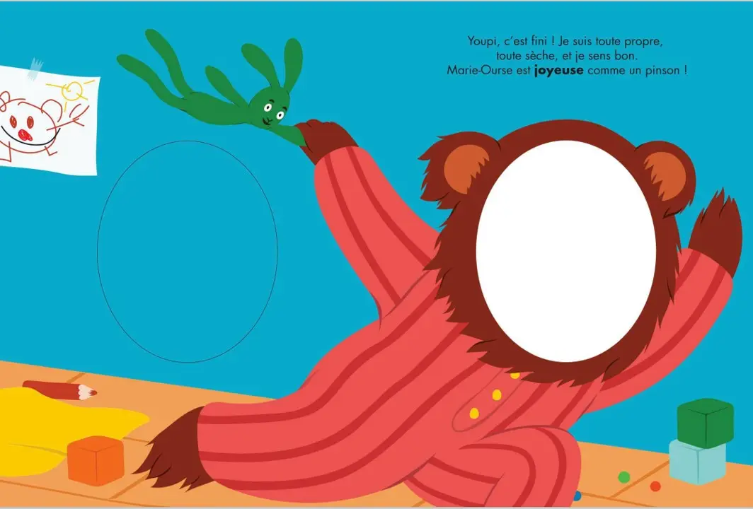 Marie-Ourse n'en fait qu'à sa tête ! - Un album qui fait participer l'enfant - dès 2 ans - Livre d'éveil - 9782095044558 - Pages intérieures 03