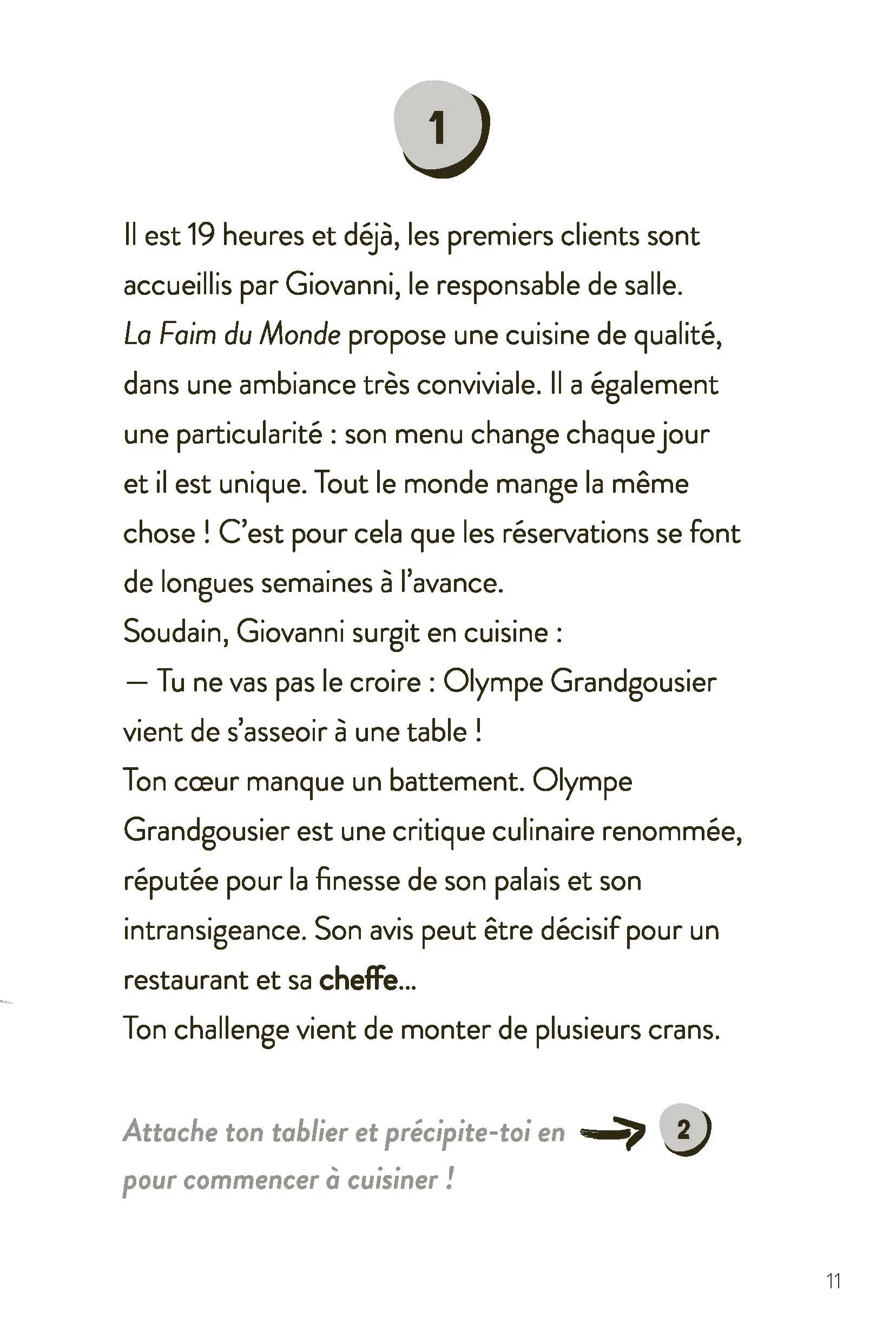 Tu es le héros - Dans la peau d'une cheffe - Livre-jeu d'aventures avec 20 combinaisons et fins différentes pour enfants dès 8 ans - Roman - 9782095046323 - Pages intérieures 03