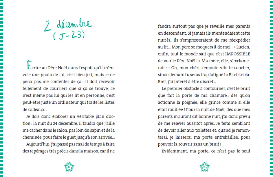 24 moyens pour enfin voir le père Noël (ou pas !) - Roman de l'avent hilarant à partir de 7 ans - Avec poster de l'avent et stickers - Roman - 9782095053550 - Pages intérieures 03
