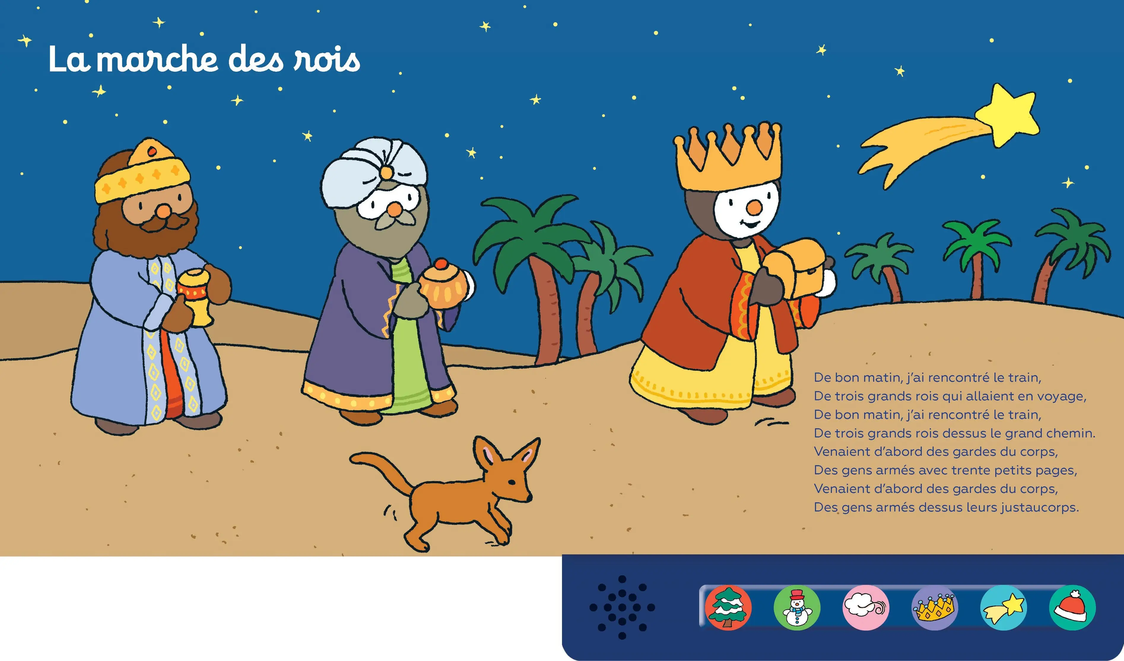 Comptines de Noël T'choupi - Livre musical 6 chansons pour enfant dès 2 ans - Livre d'éveil - 9782095056780 - Pages intérieures 03