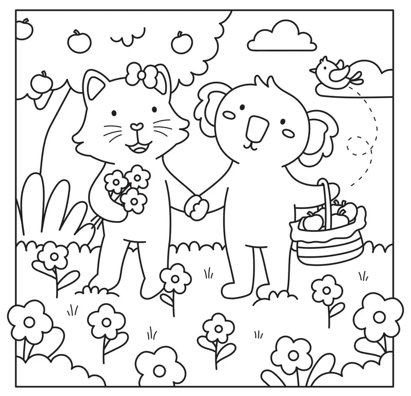 Mon petit monde cosy - I love you  - 30 adorables coloriages remplis d'amour rien que pour vous ! - Adulte - Cahier d'activités - 9782095057978 - Pages intérieures 03