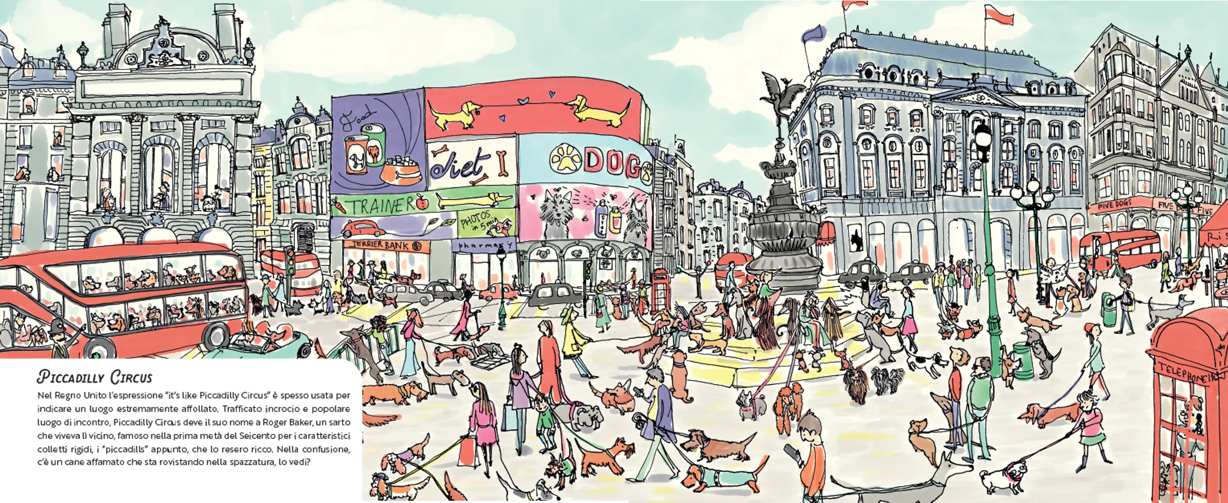 Cherche et trouve - Les chiens à Londres -  Livre-jeu d'observation pour enfants dès 6 ans - Album(s) - 9782095052522 - Pages intérieures 04
