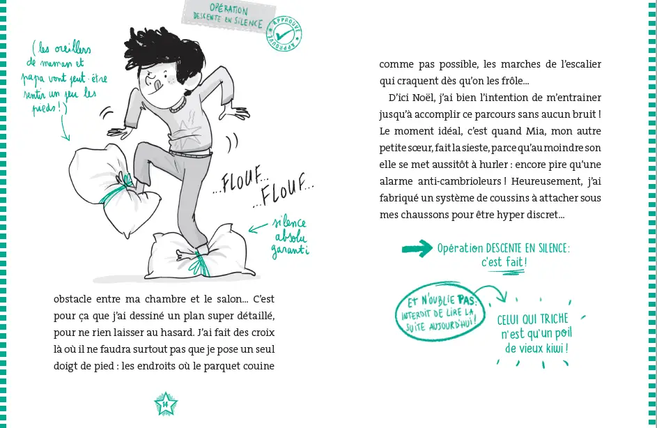 24 moyens pour enfin voir le père Noël (ou pas !) - Roman de l'avent hilarant à partir de 7 ans - Avec poster de l'avent et stickers - Roman - 9782095053550 - Pages intérieures 04