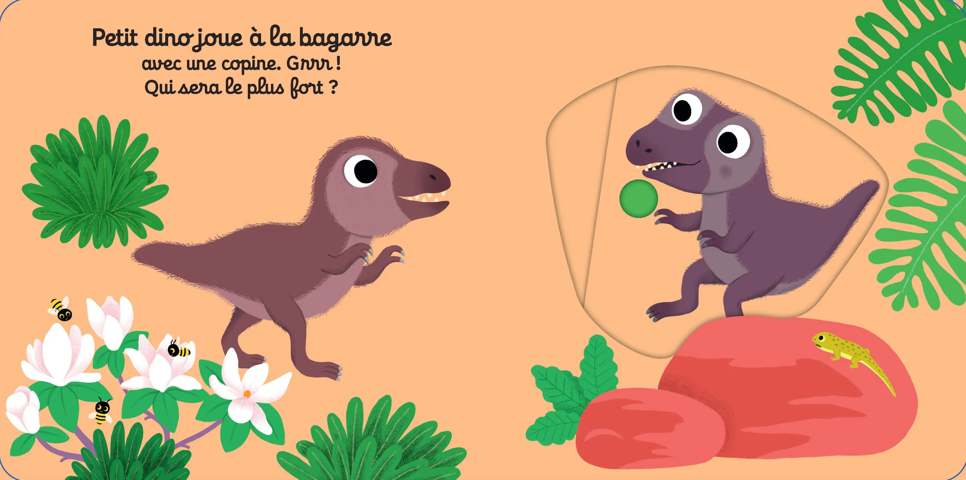 Tu es fort petit dinosaure ! - Découvre la vie de bébé dino avec des animations solides - dès 1 an - Livre documentaire - 9782095045524 - Pages intérieures 05