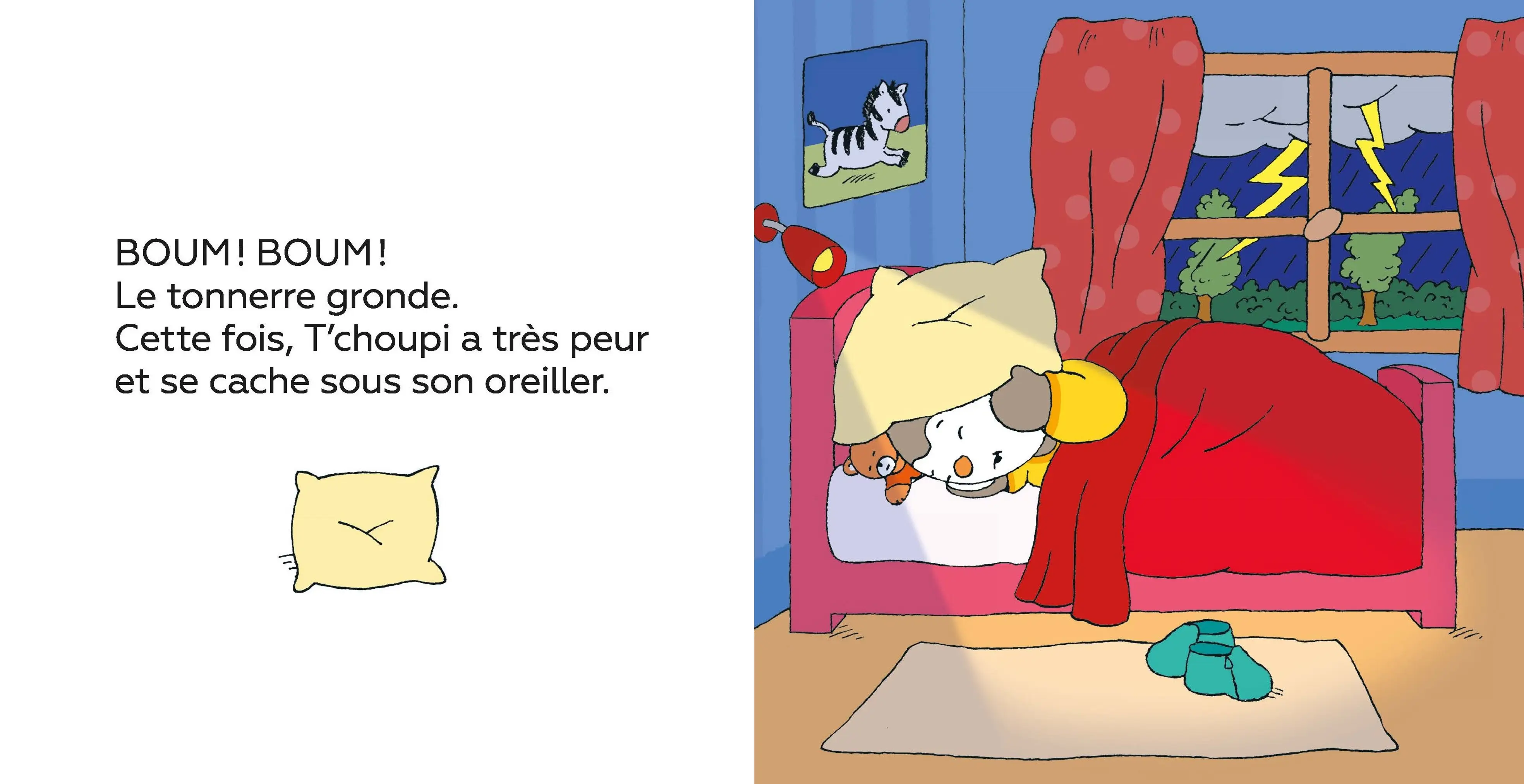 T'choupi a peur de l'orage - Dès 2 ans - Album(s) - 9782092570739 - Pages intérieures 2