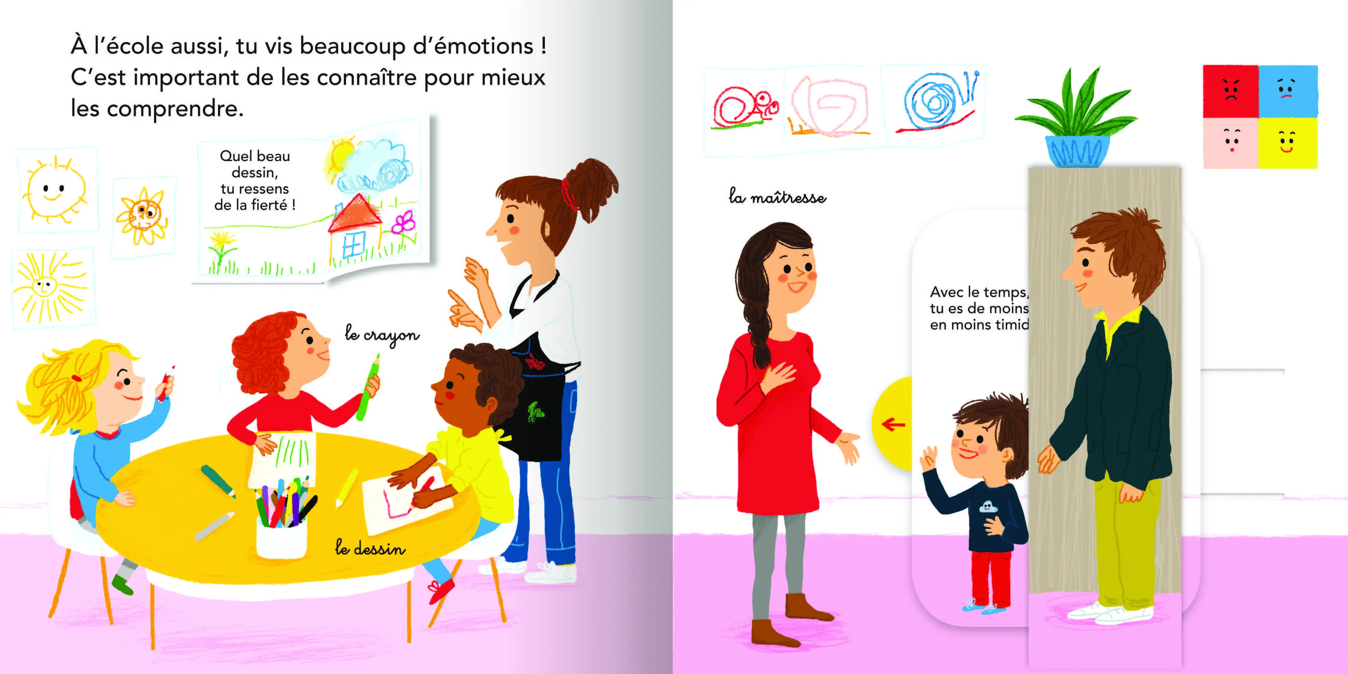 Mes émotions - Livre animé - Kididoc dès 2 ans - Livre documentaire - 9782092588772 - pages intérieures1