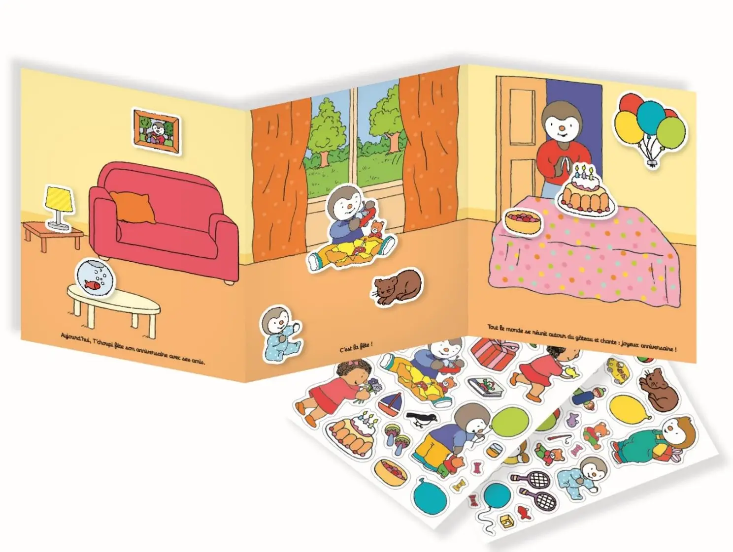 T'choupi grand cahier d'autocollants - Dès 2 ans - Cahier d'activités - 9782092590409 - Pages intérieures1