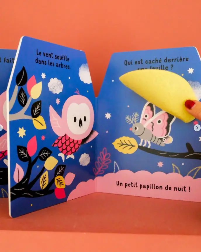Cache-cache petite chouette : Livre d'éveil avec des flaps en feutrine pour les bébés dès 6 mois - Livre d'éveil - 9782095042882 - Pages intérieures4