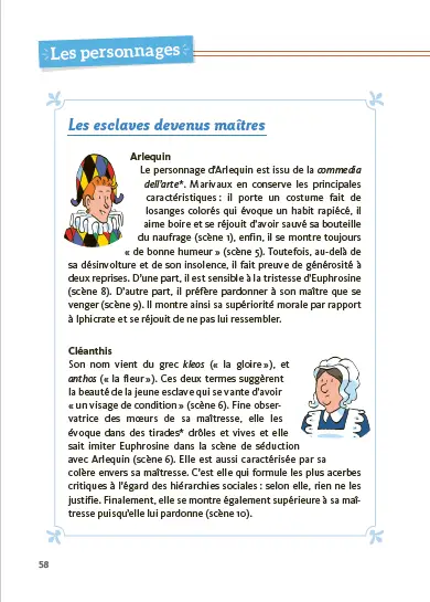 L'île des esclaves - Livre parascolaire - 9782095061517 - persos