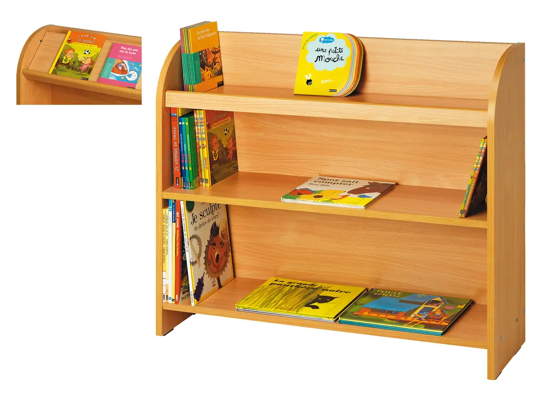 Petit meuble à étagères - Teinte hêtre - Équipement - 3133093724533 - 